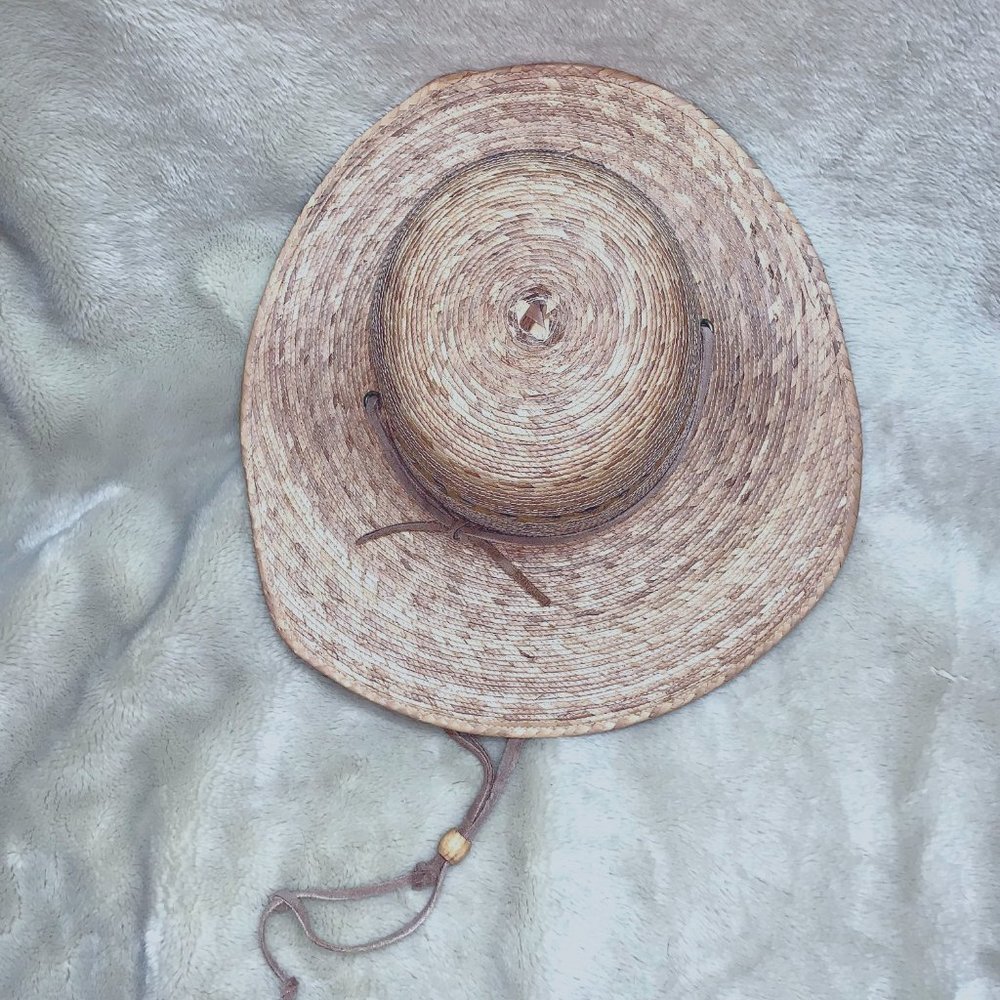 Tulsa Straw Wide-Brim Sun Hat with Chin Cord